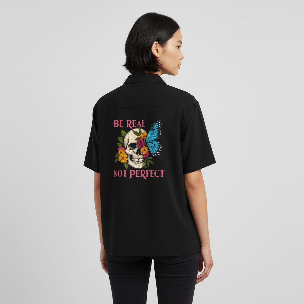 Unisex Oversized Shirt-Be Real Not Perfect